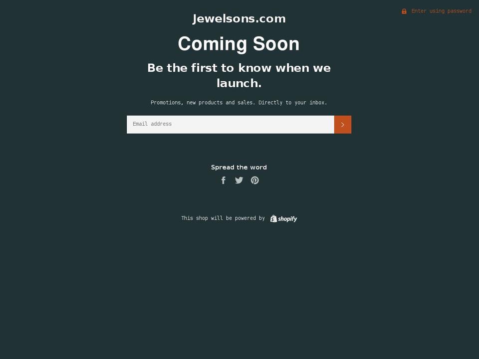 jewelsons.com shopify website screenshot