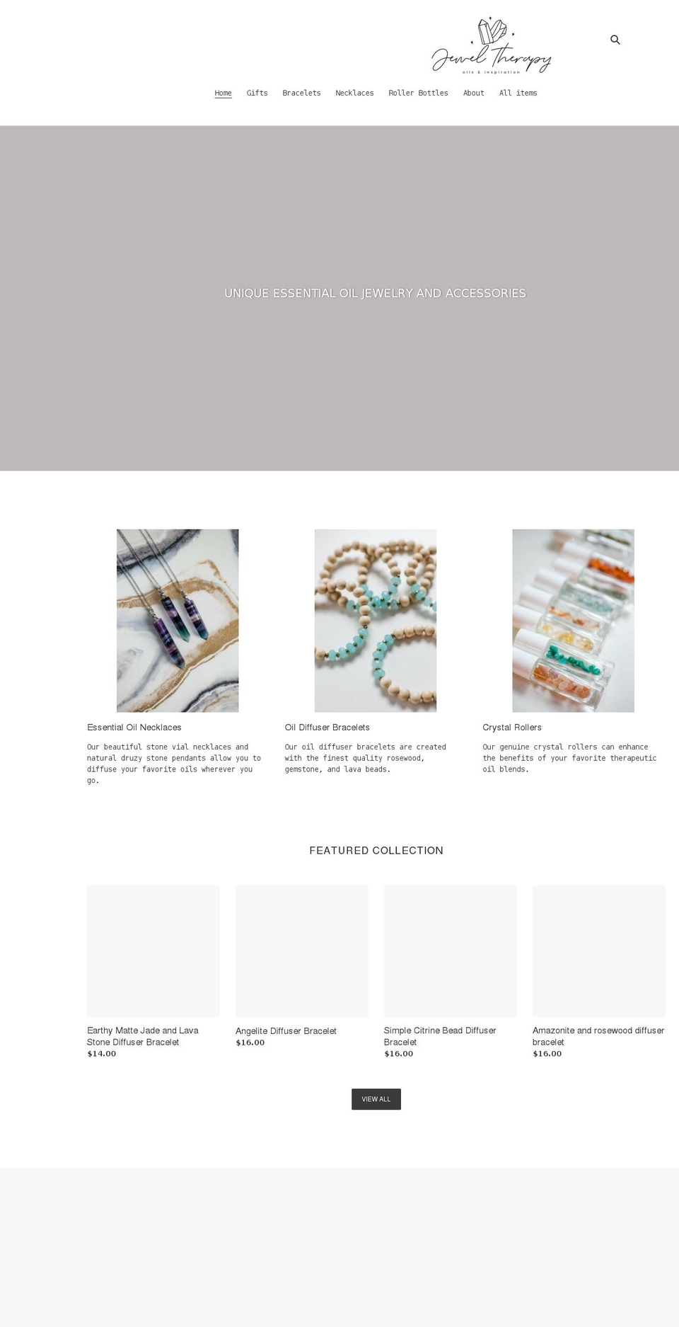 jeweltherapy.com shopify website screenshot