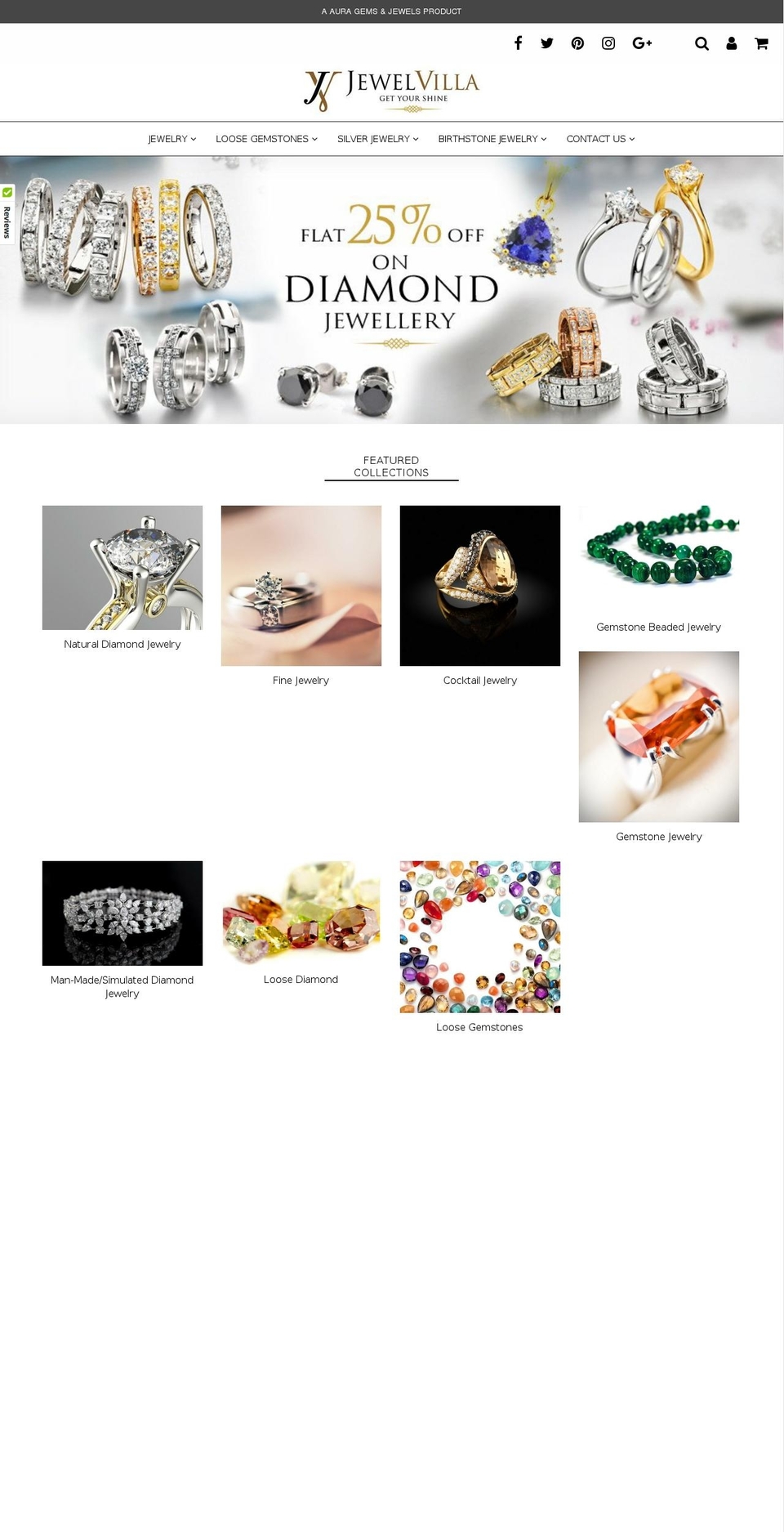 jewelvilla.com shopify website screenshot