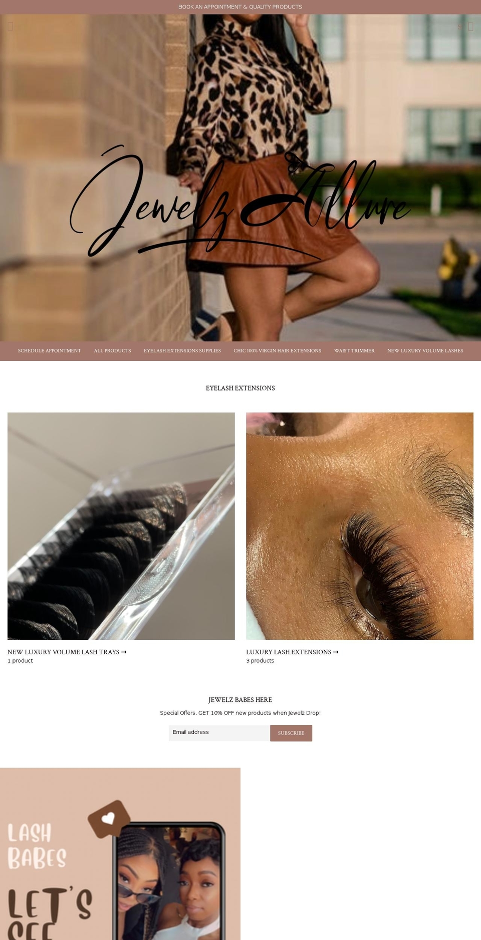 jewelzallure.com — Shopify storefront screenshot