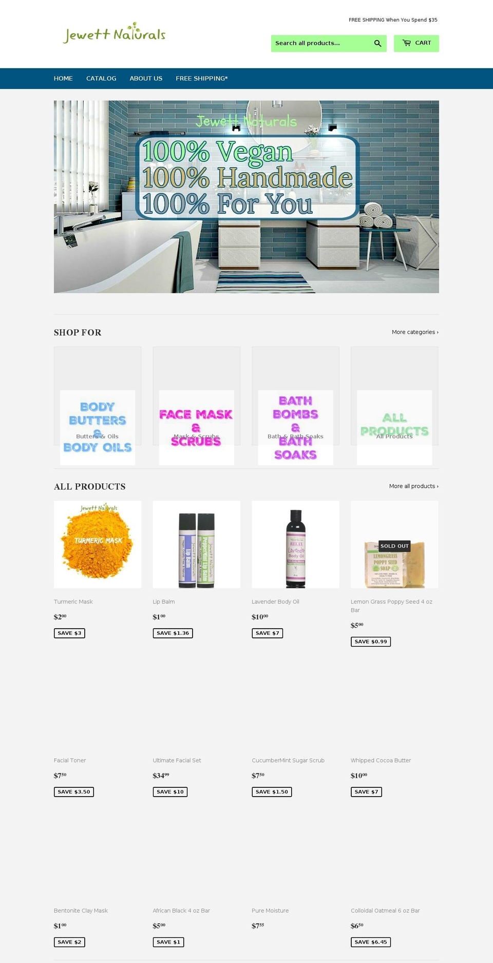 jewettnaturals.com — Shopify storefront screenshot