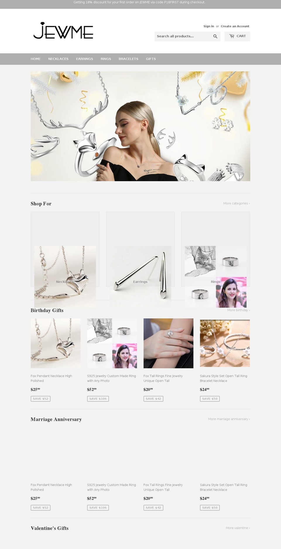 jewmelry.com — Shopify storefront screenshot