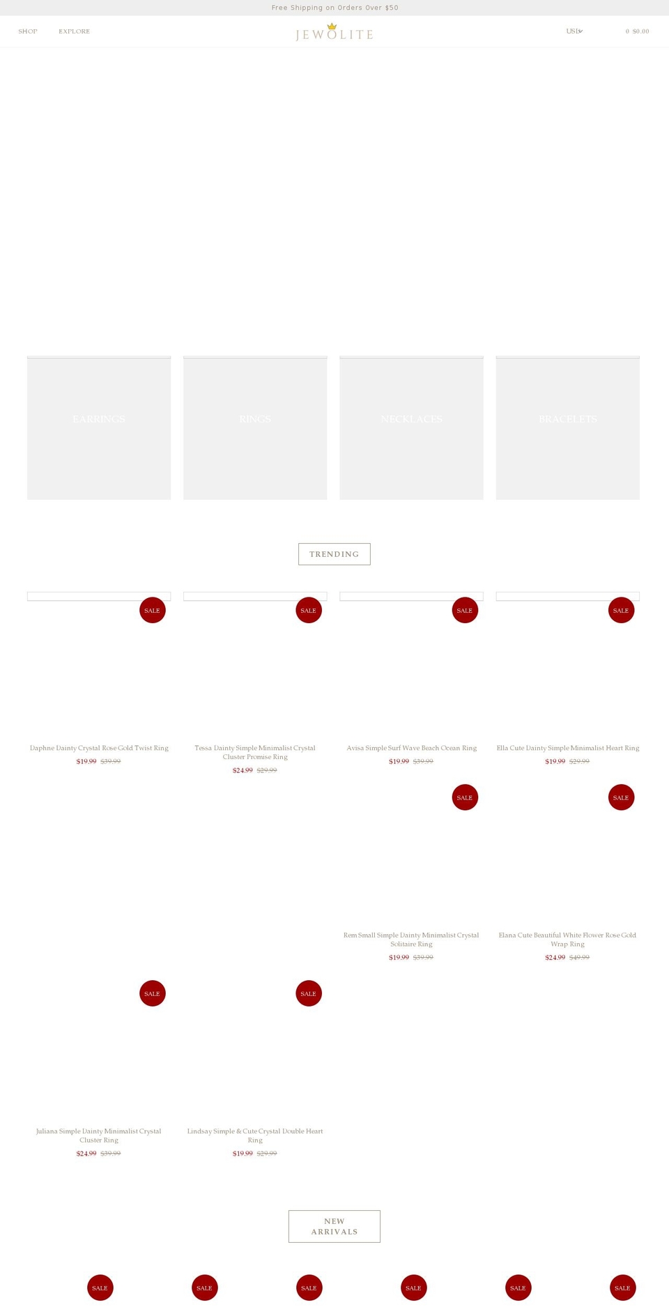 jewolite.com — Shopify storefront screenshot