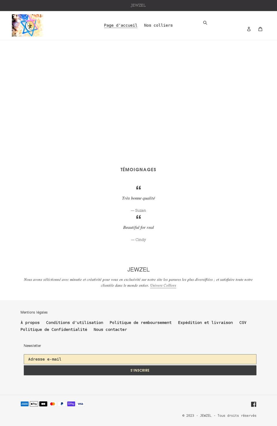 jewzel.com shopify website screenshot