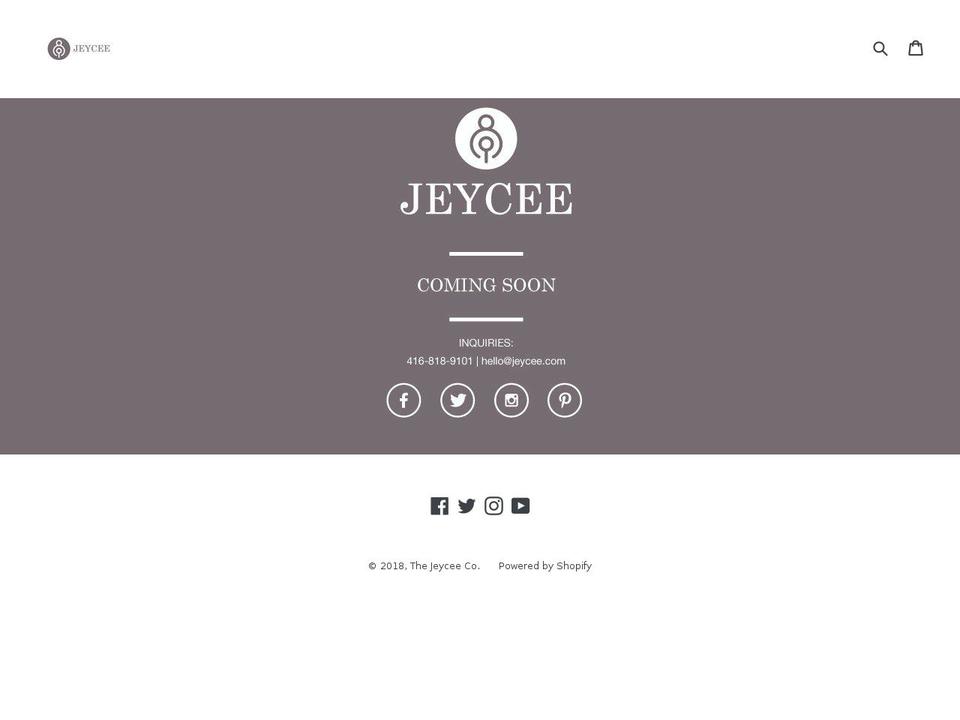 jeycee.com shopify website screenshot