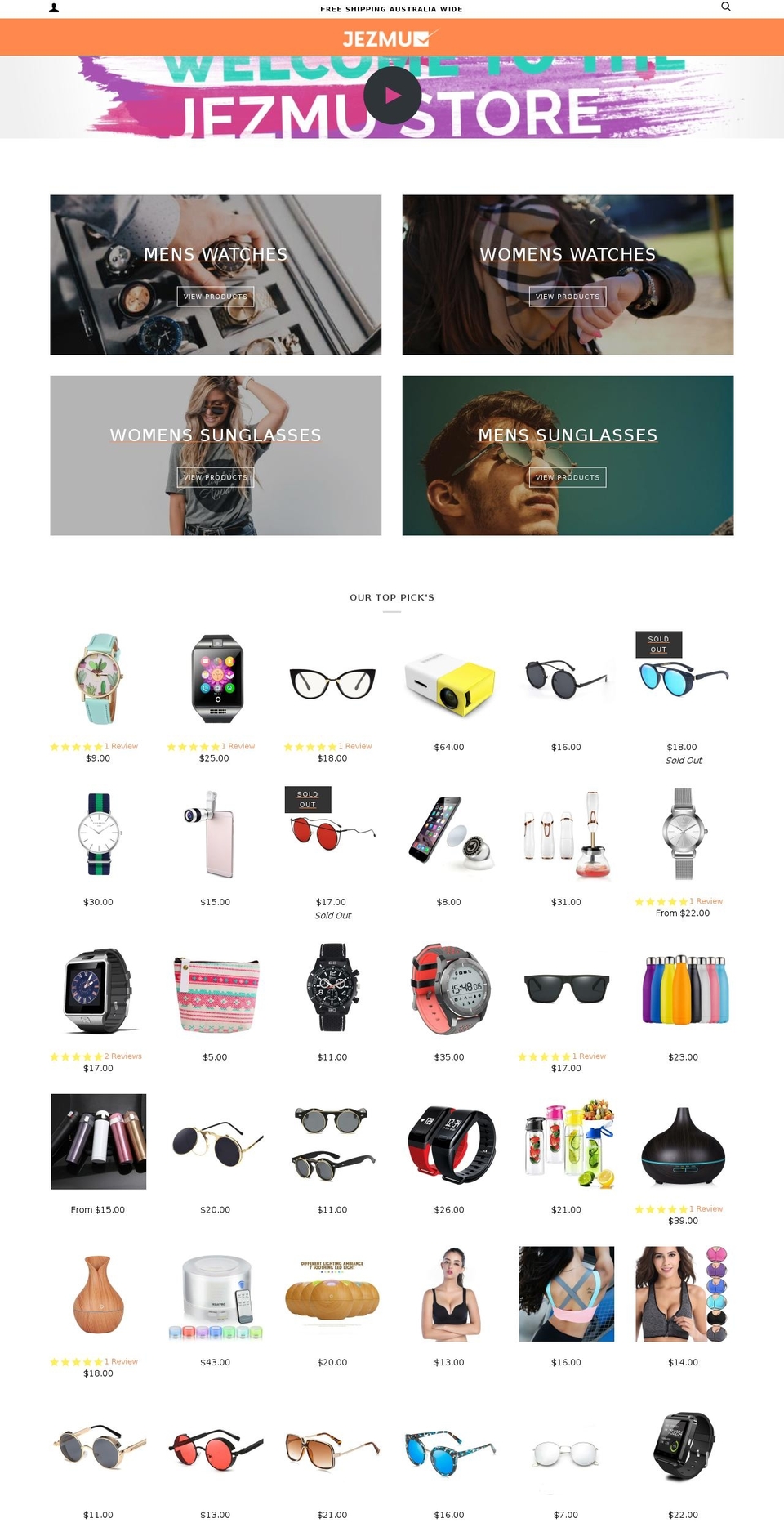 jezmu.com — Shopify storefront screenshot