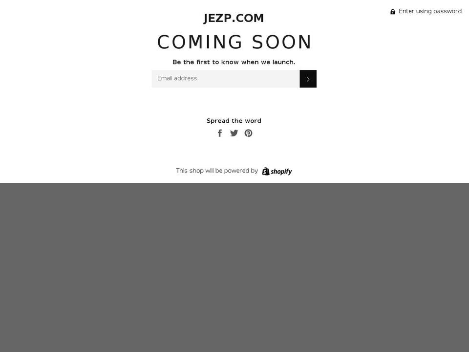 jezp.com — Shopify storefront screenshot