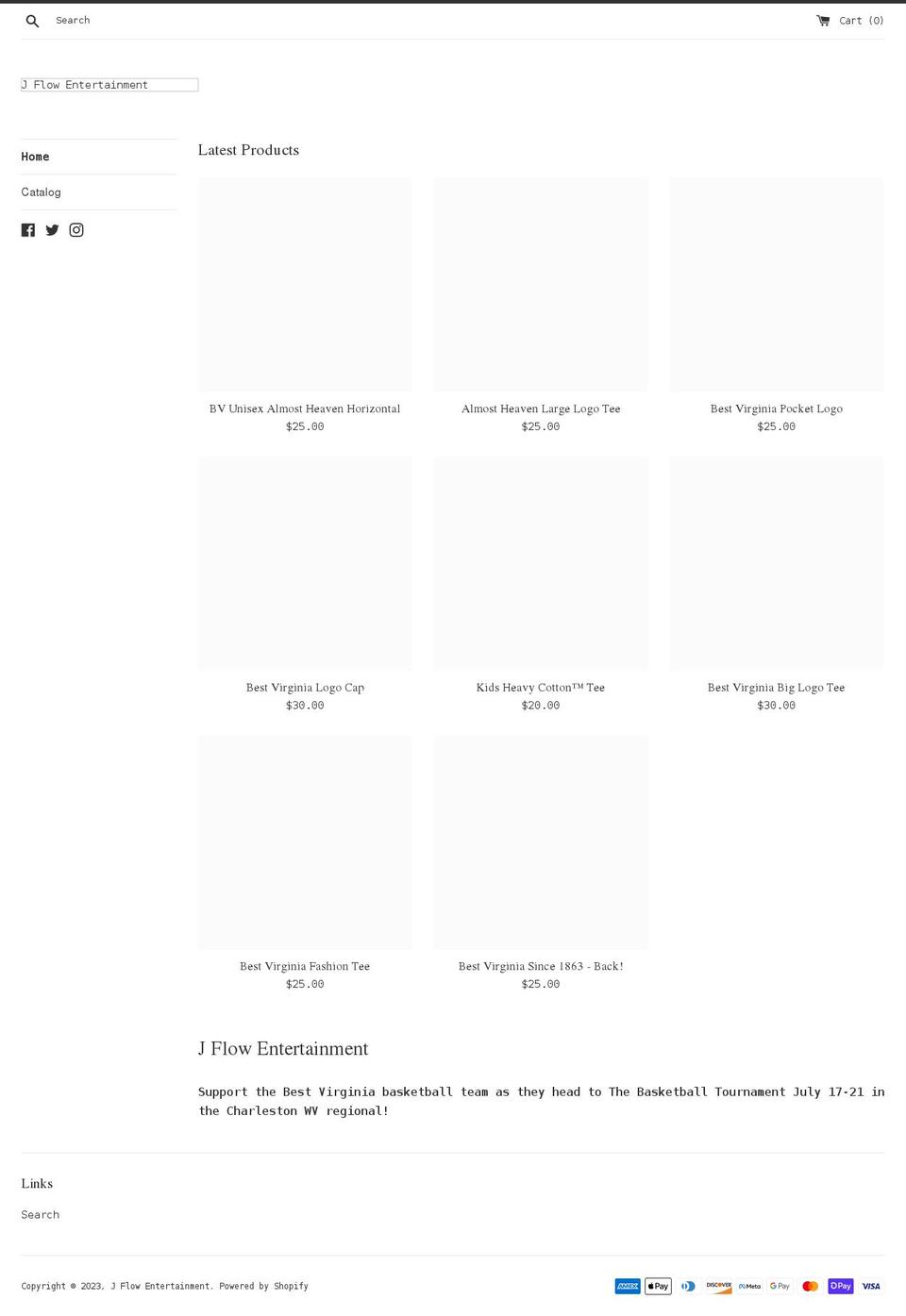 jflowstore.com shopify website screenshot