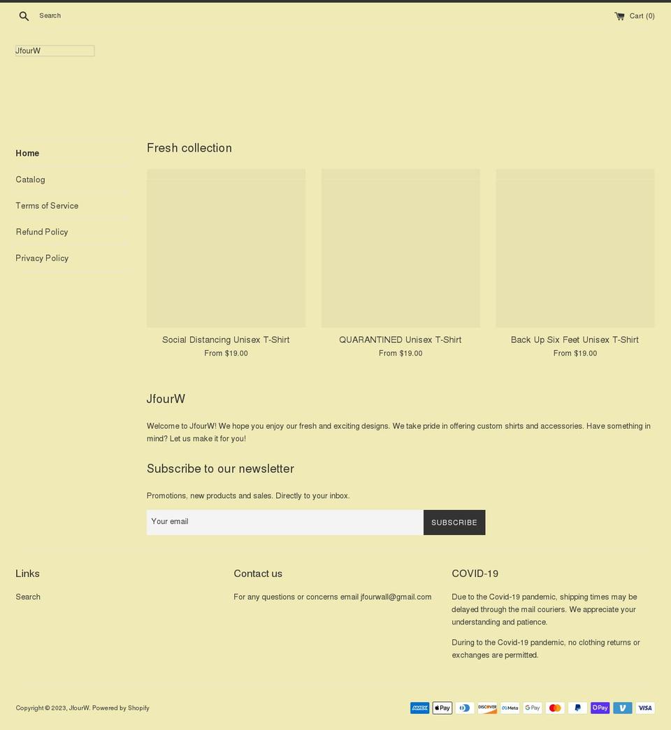 jfourw.com shopify website screenshot