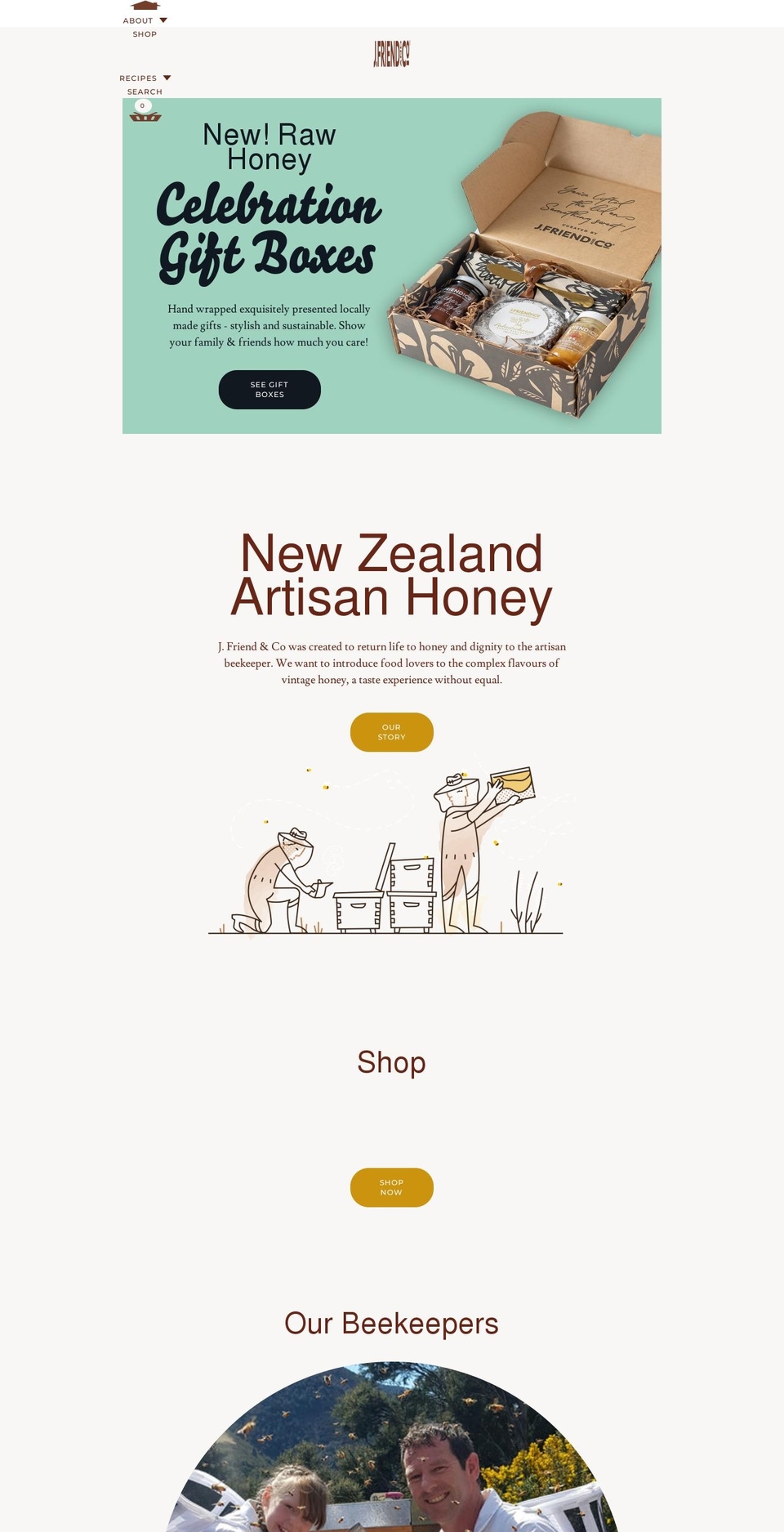 jfriend.co.nz shopify website screenshot