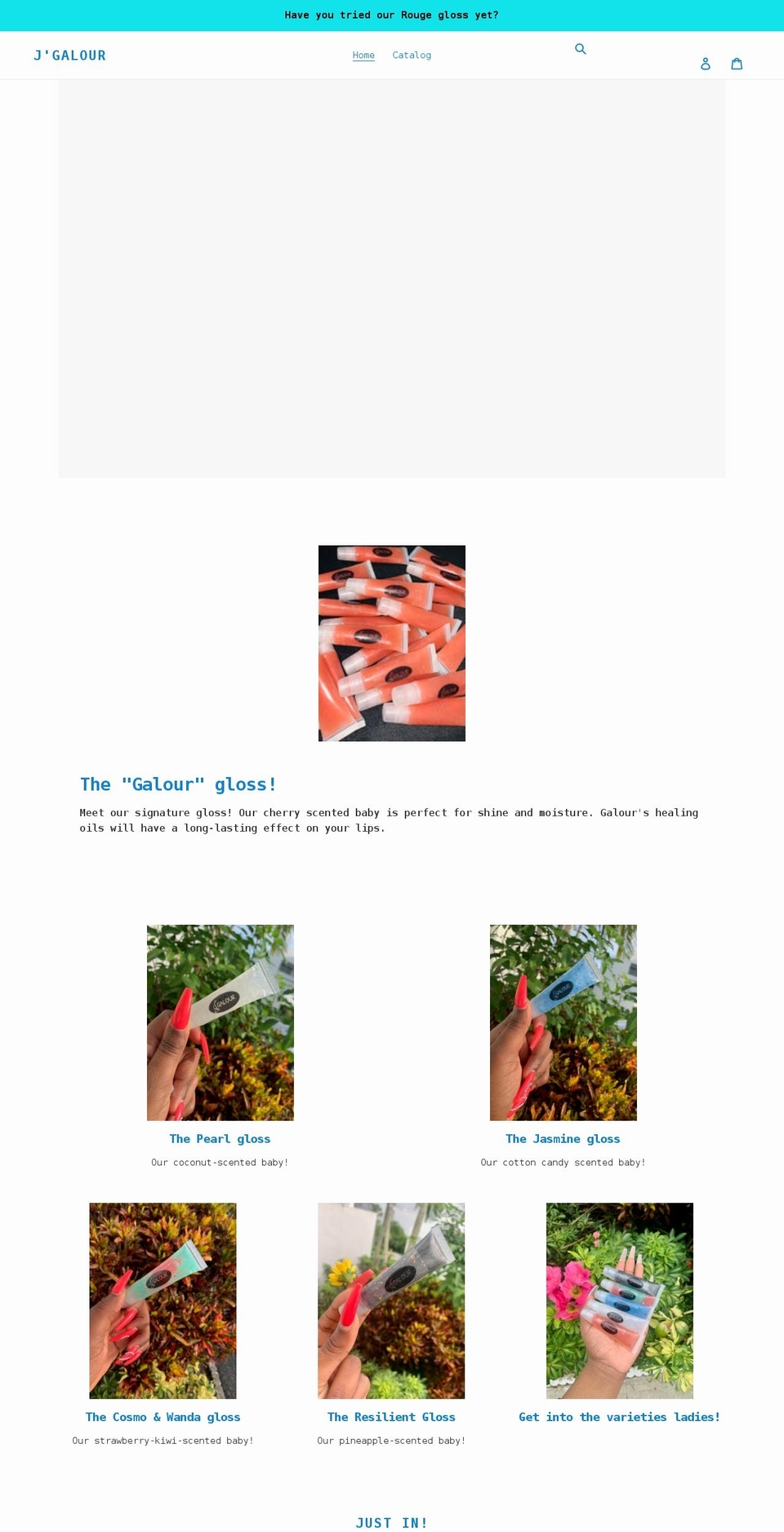 jgalour.com shopify website screenshot