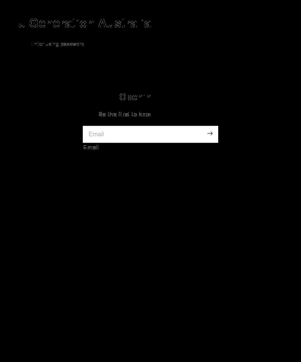 jgeneration.com.au shopify website screenshot