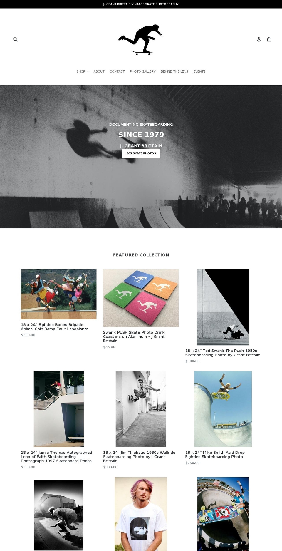 jgrantbrittainphotos.com shopify website screenshot
