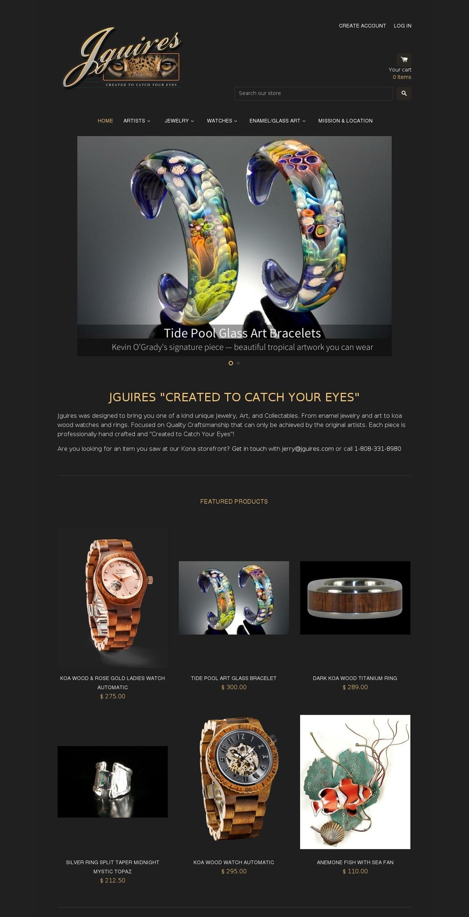 jguires.com — Shopify storefront screenshot