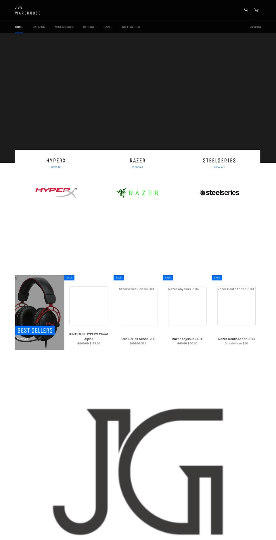 jgwarehouse.com — Shopify storefront screenshot