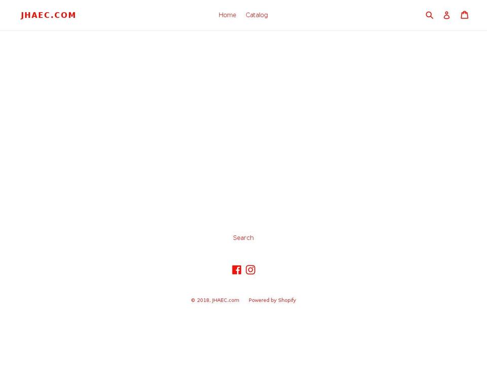 jhaec.com — Shopify storefront screenshot