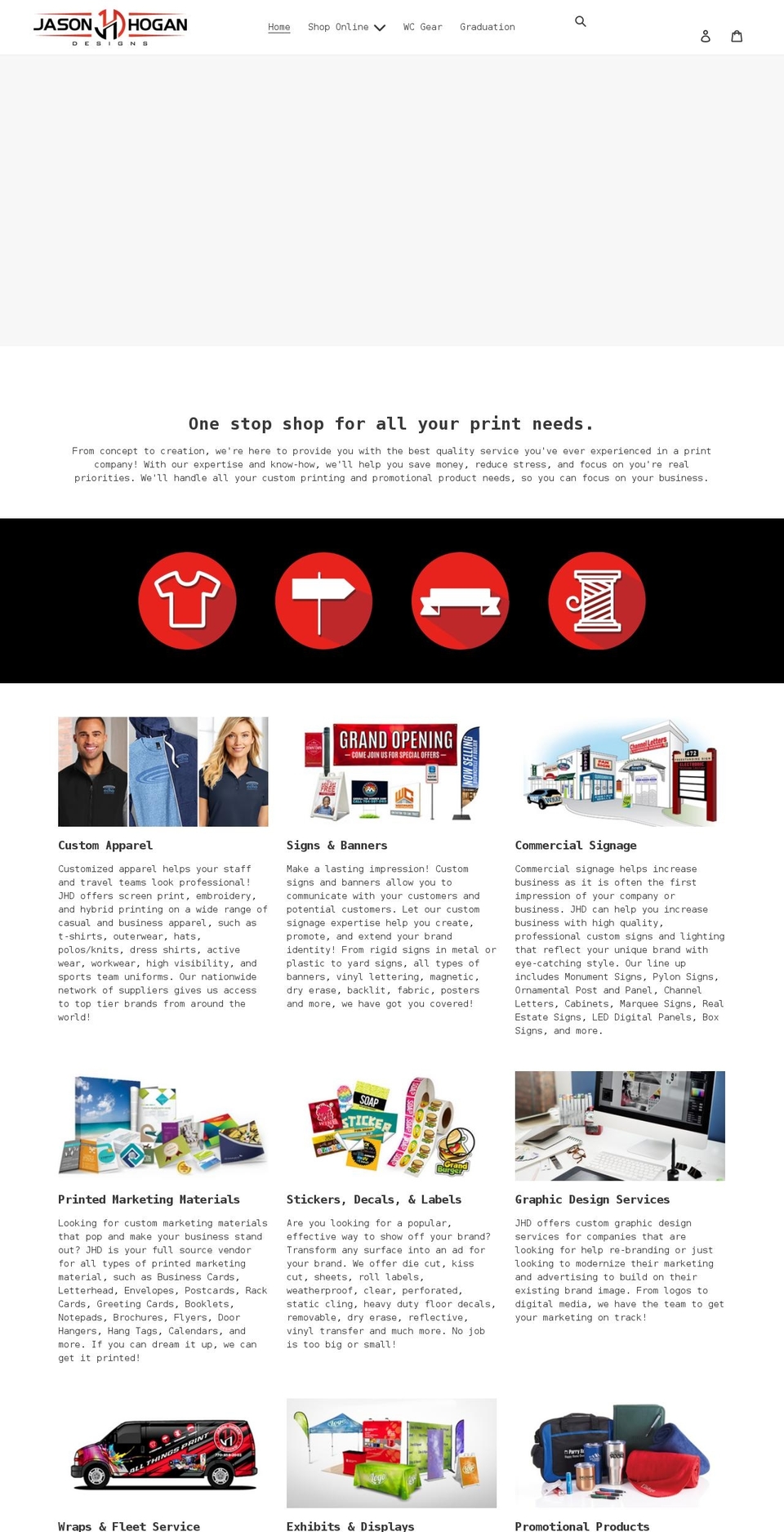 jhdmerch.com shopify website screenshot