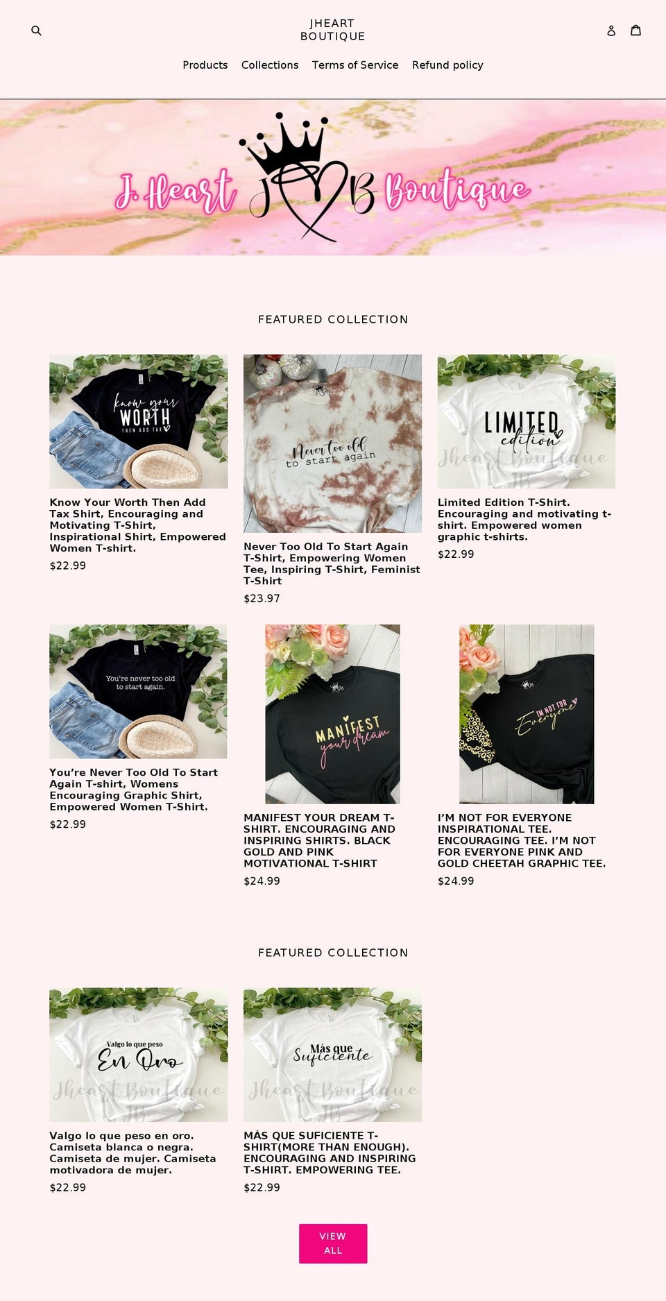 jheartboutique.com shopify website screenshot