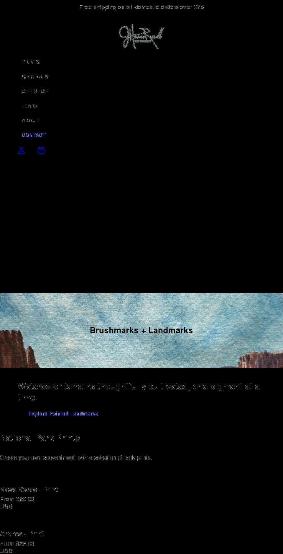 jhermanrussell.com shopify website screenshot