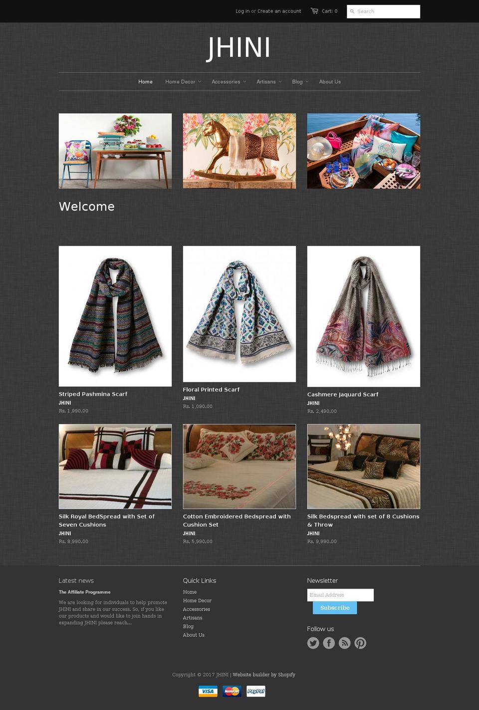 jhini.co.in shopify website screenshot