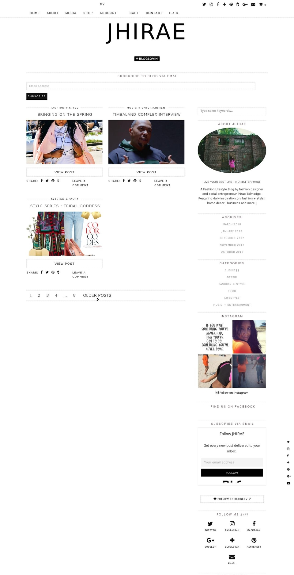 jhiraetalmadge.com — Shopify storefront screenshot