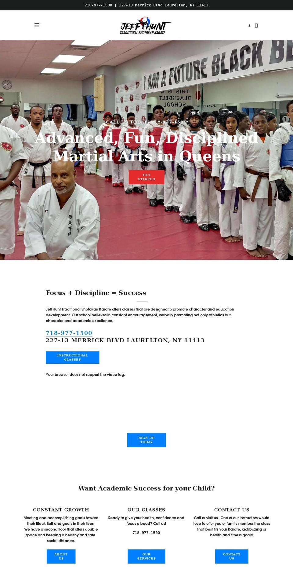 jhshotokankarate.com shopify website screenshot