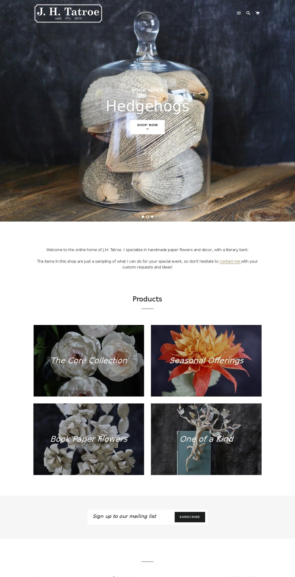 jhtatroe.com — Shopify storefront screenshot