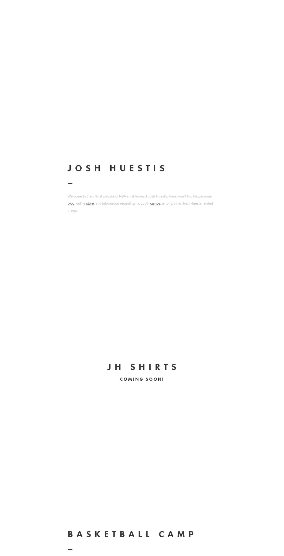 jhuestisbasketball.com — Shopify storefront screenshot
