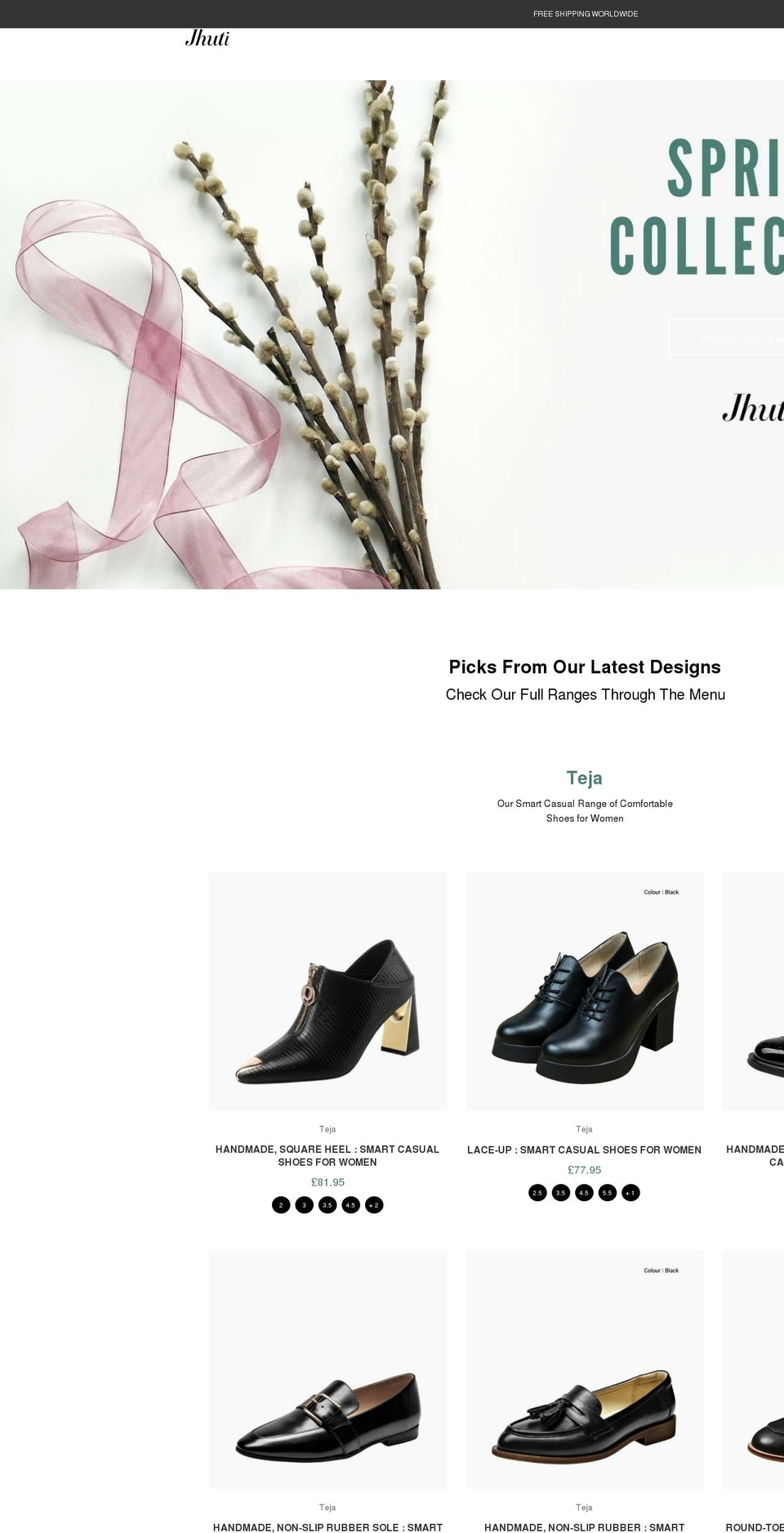 jhuti.com shopify website screenshot
