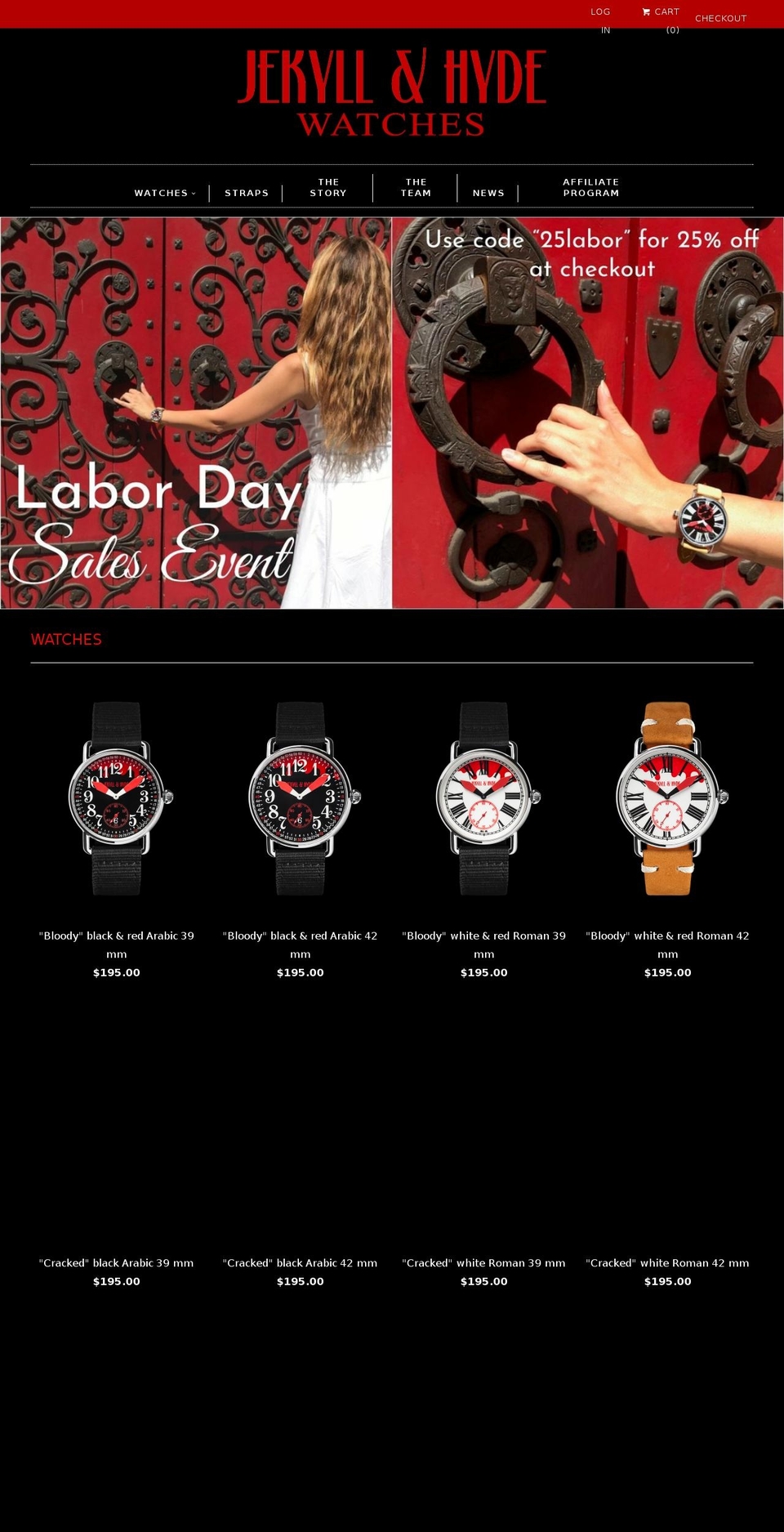 jhwatches.com — Shopify storefront screenshot