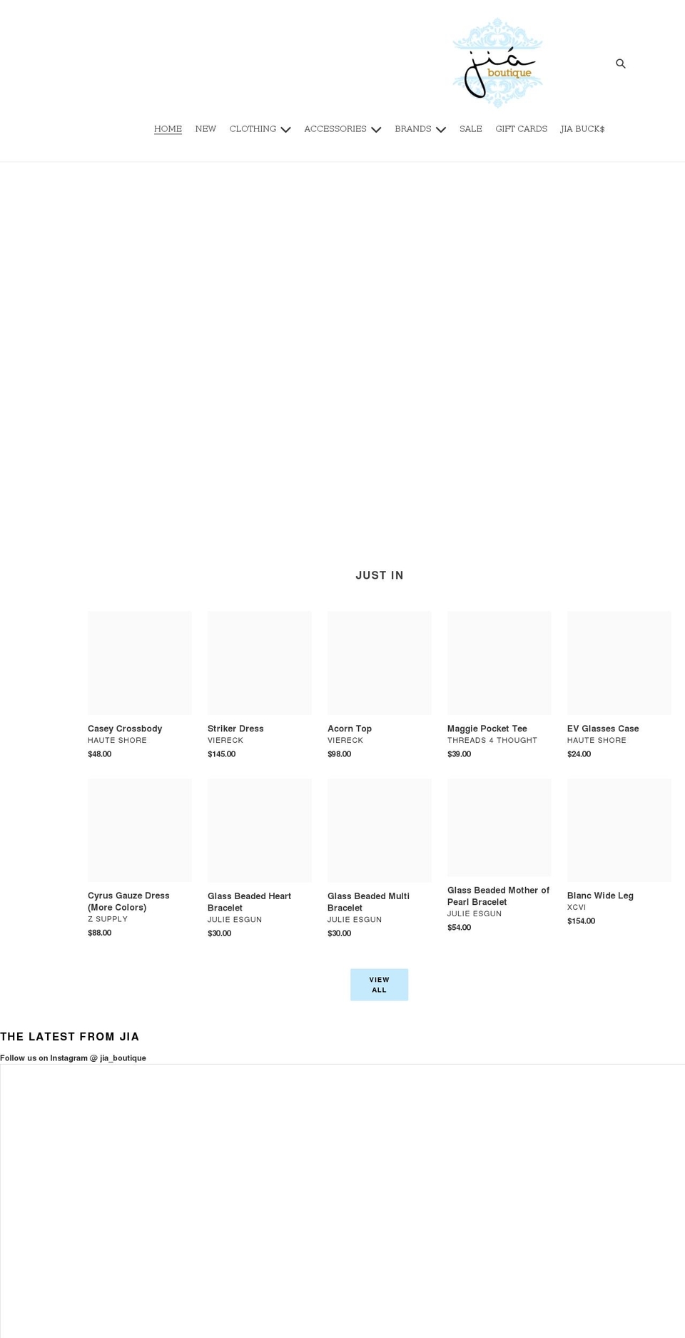 jia-boutique.com shopify website screenshot