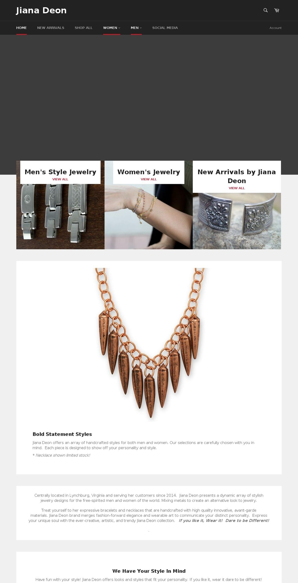 jianadeon.com shopify website screenshot