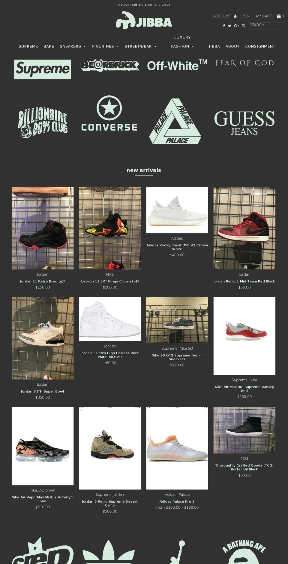 jibbaco.com — Shopify storefront screenshot