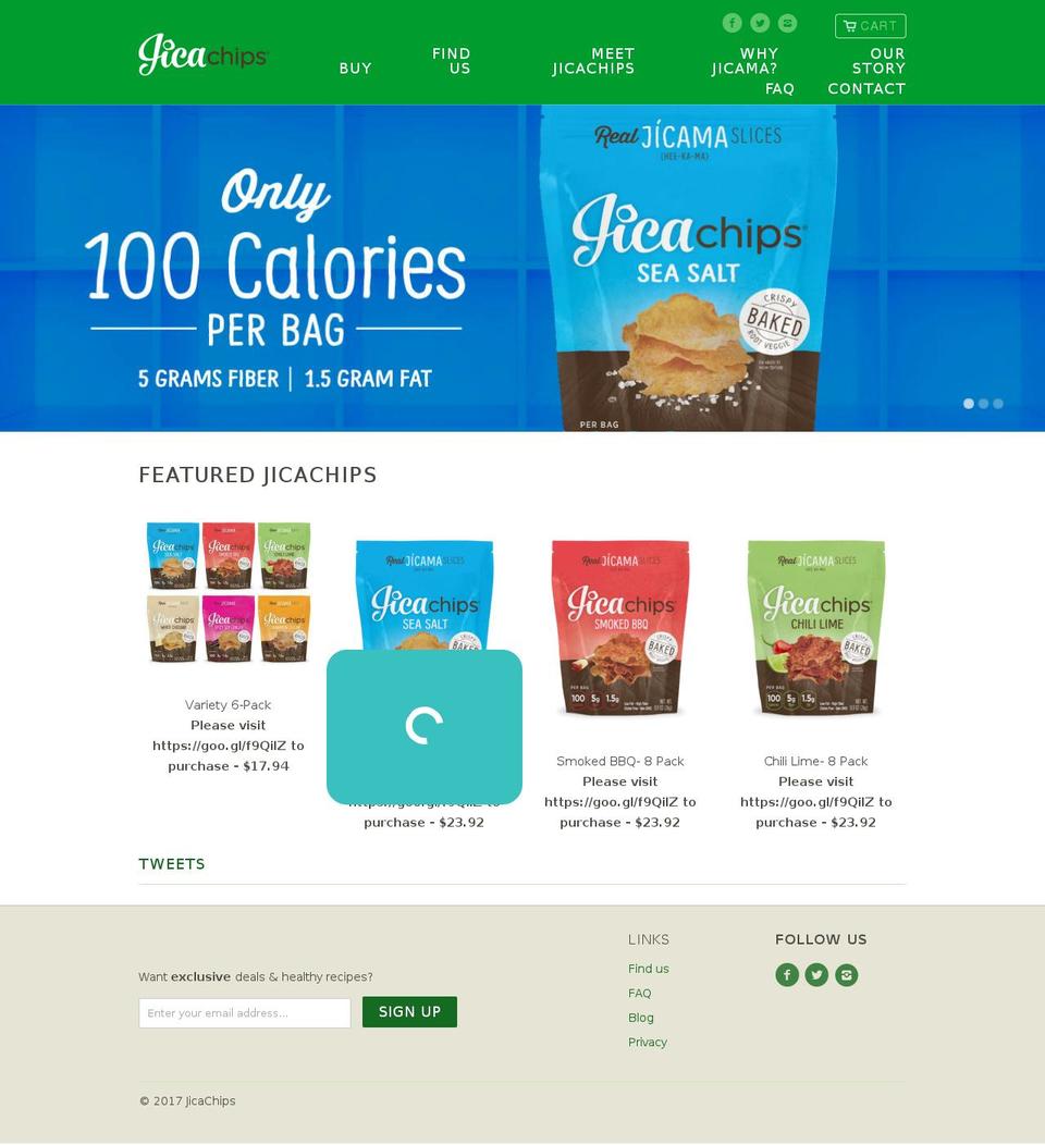 jicachips.com shopify website screenshot