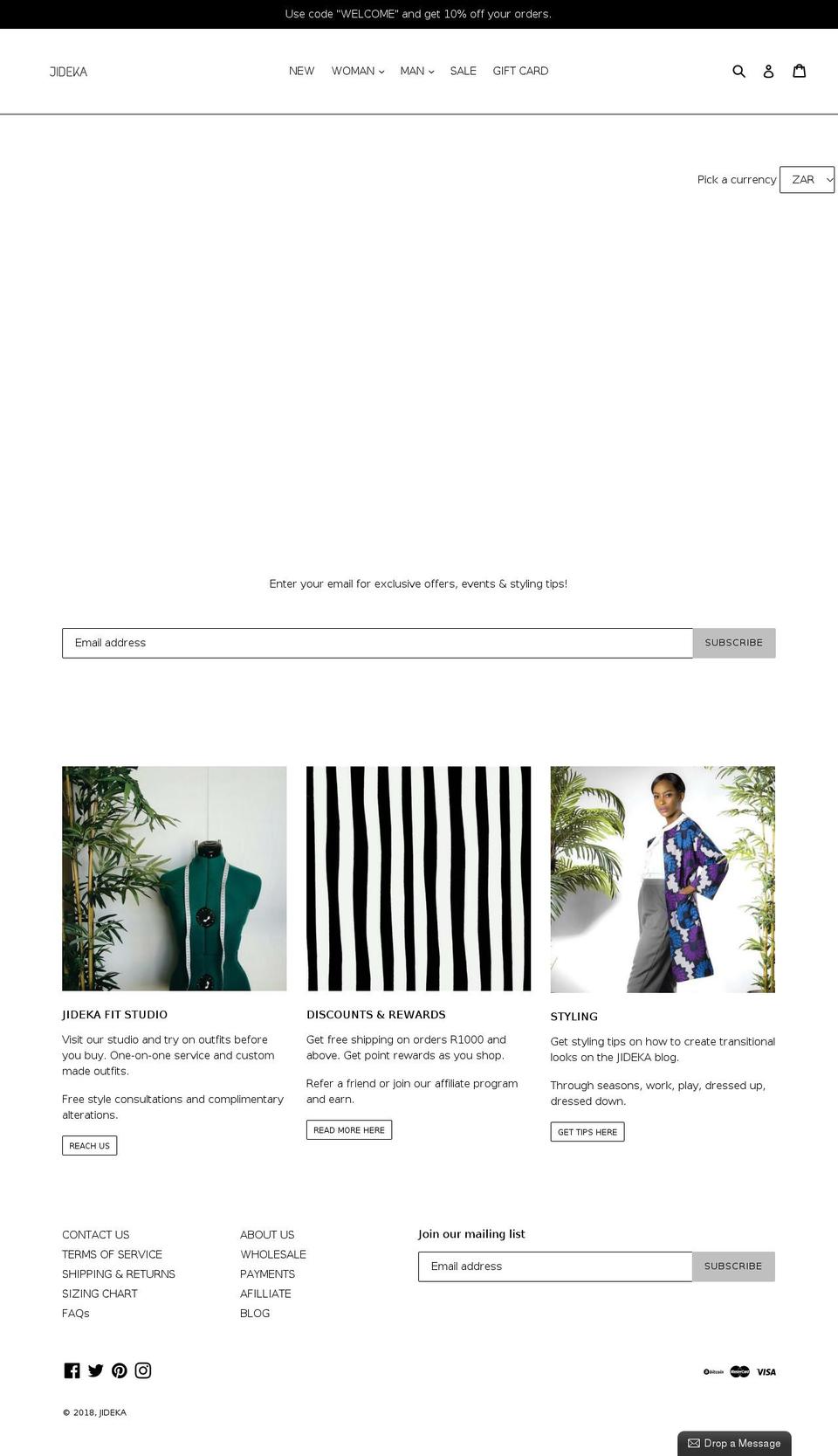 jidekaofficial.com — Shopify storefront screenshot