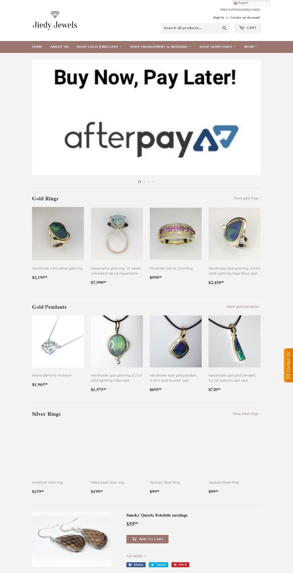 jiedyjewels.com — Shopify storefront screenshot