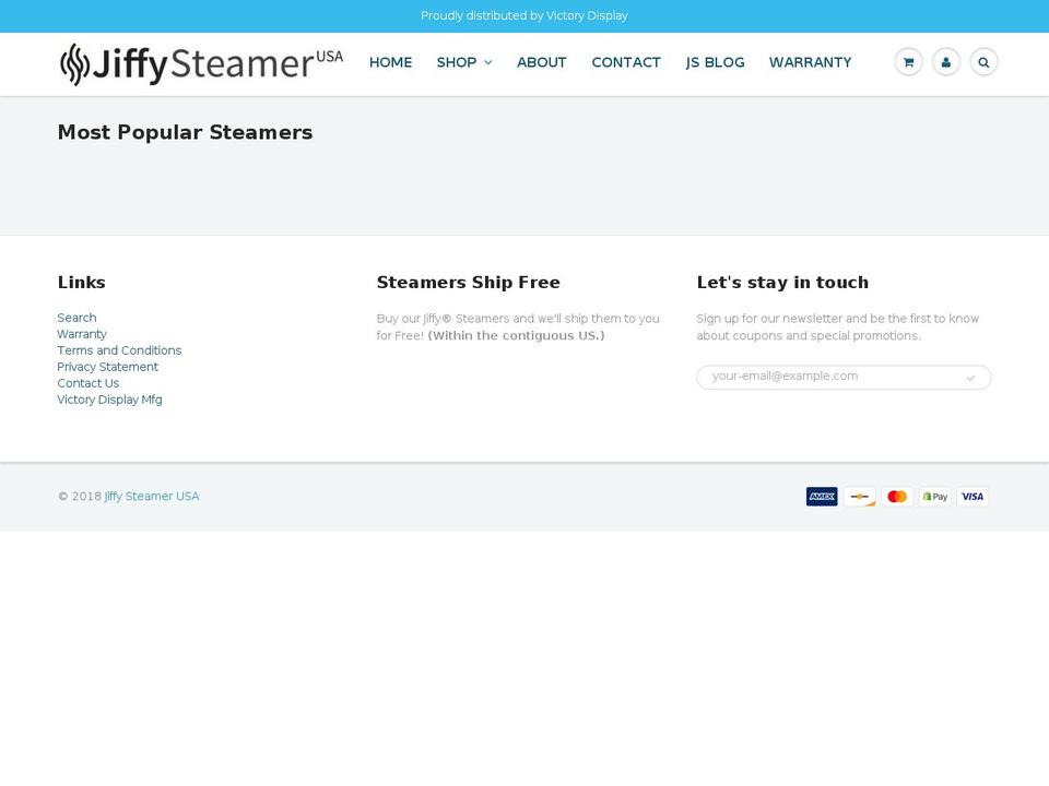 jiffysteamerusa.com — Shopify storefront screenshot