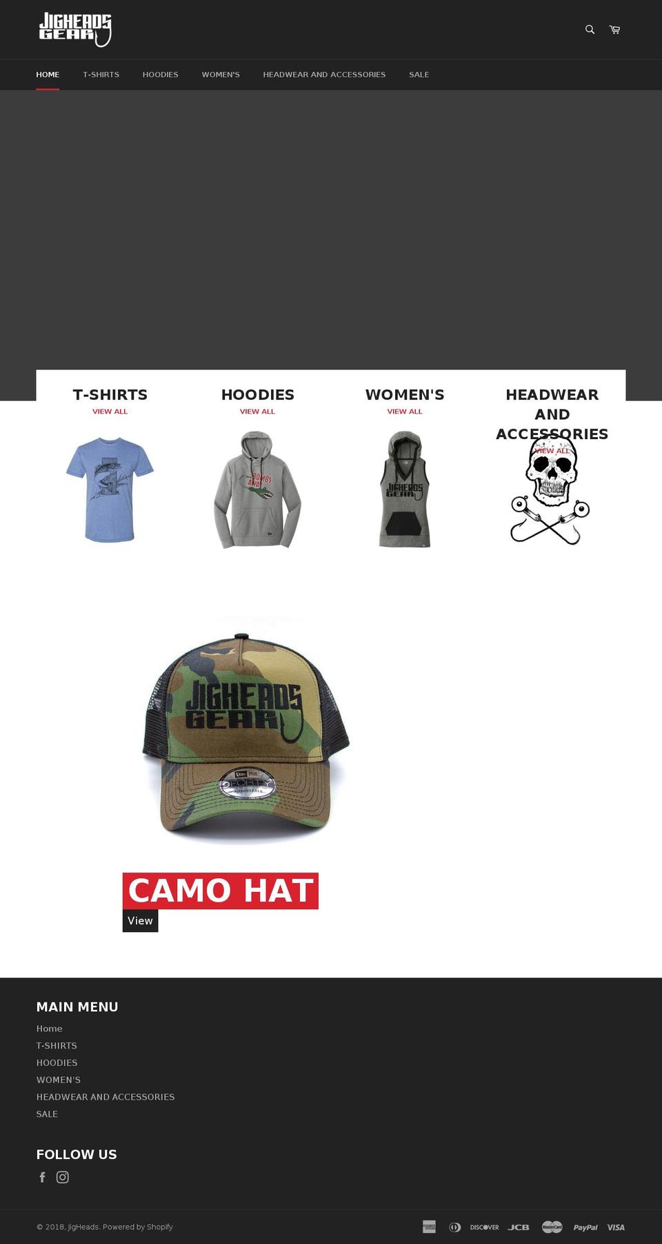 jigheadsgear.com — Shopify storefront screenshot