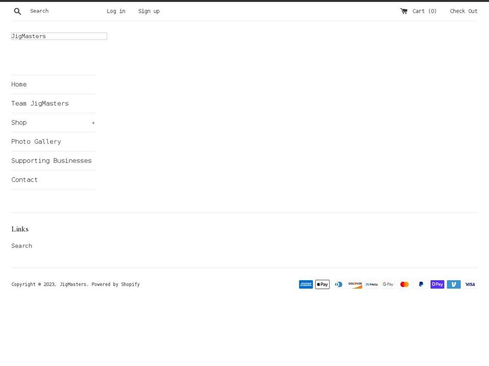 jigmasters.myshopify.com shopify website screenshot