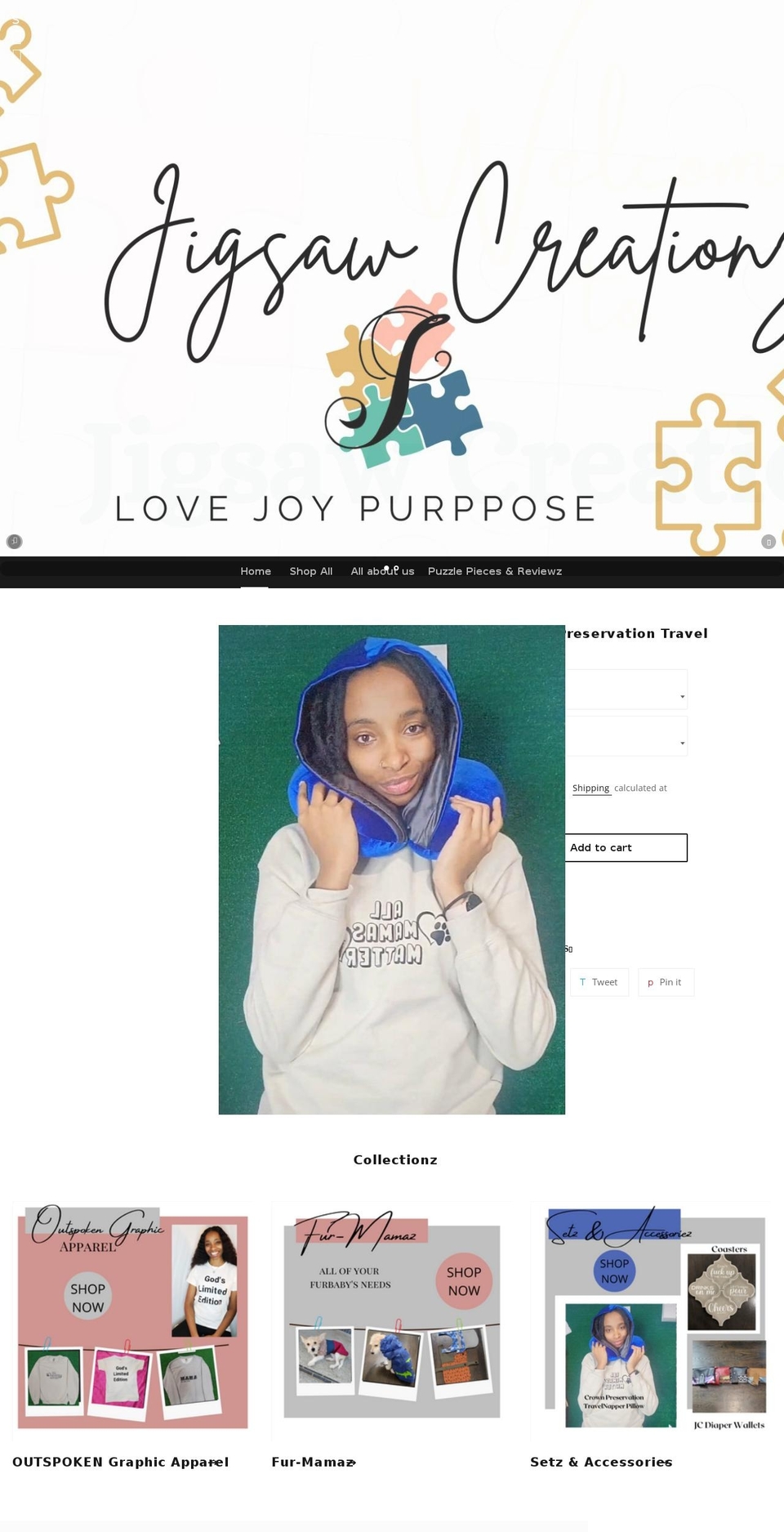 jigsawcreationz.com shopify website screenshot