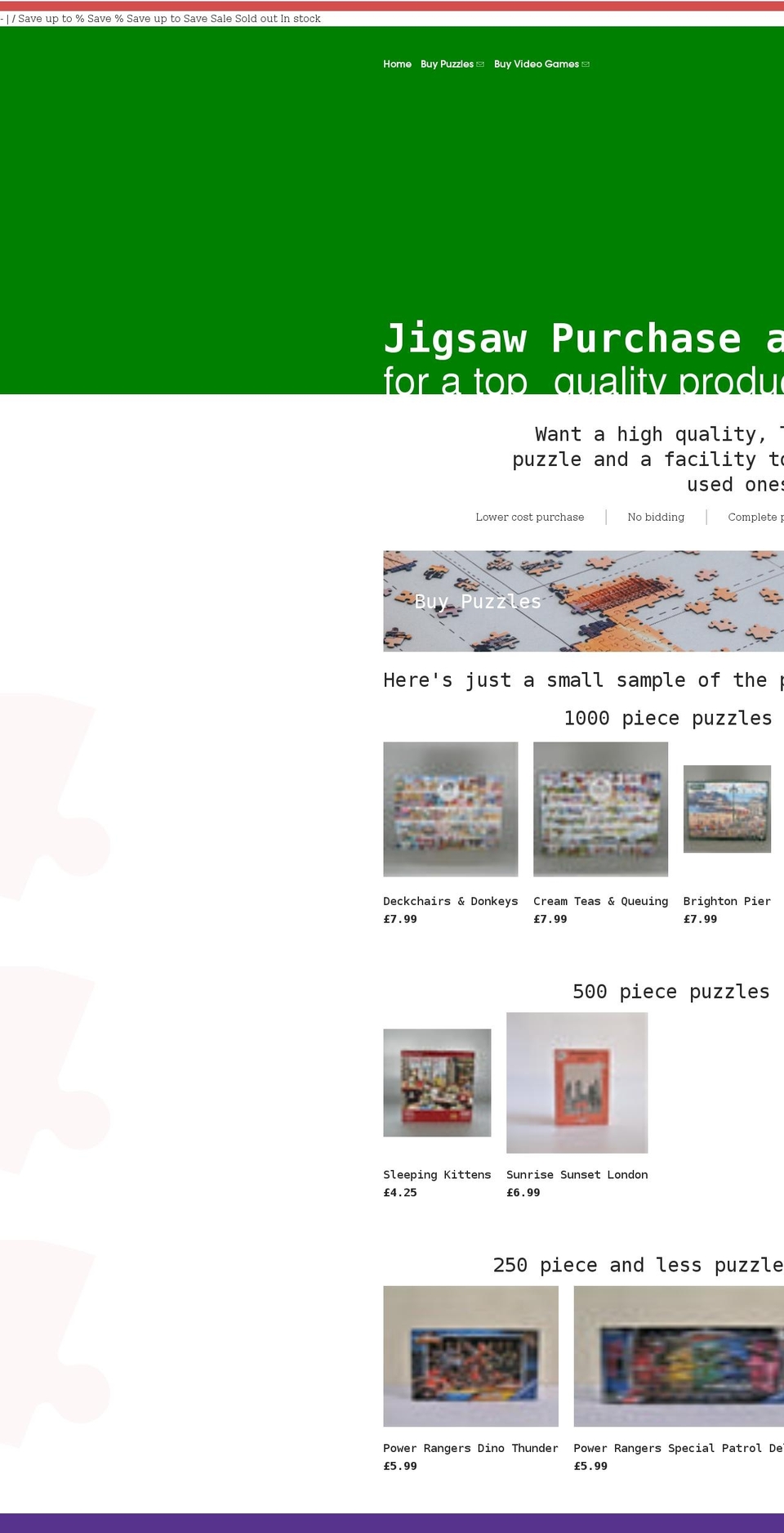 jigsawexchange.com shopify website screenshot