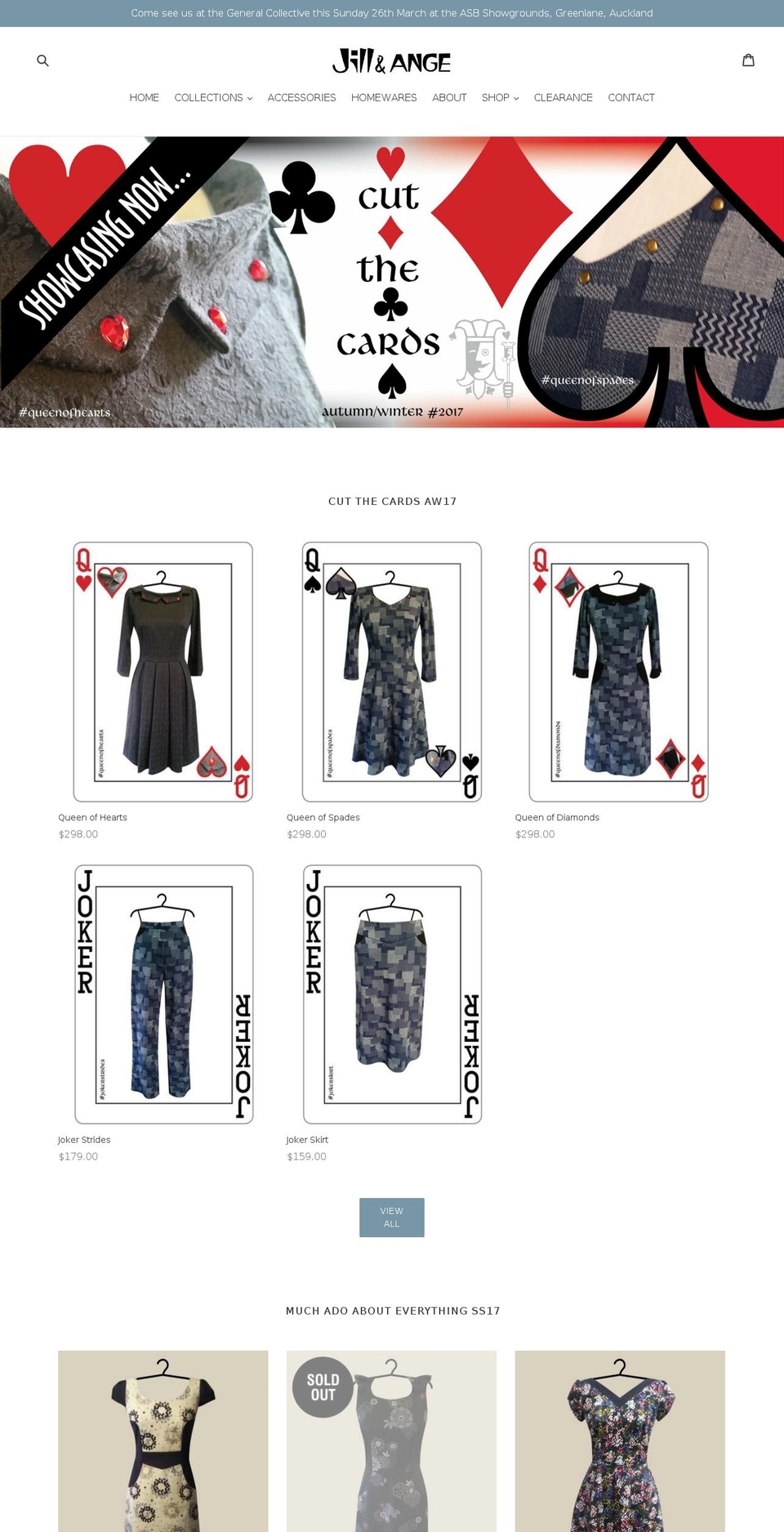 jill-and-ange.co.nz shopify website screenshot