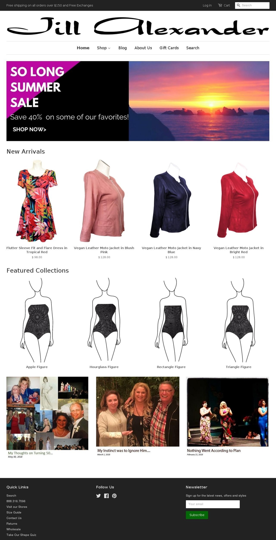 jillalexander.co shopify website screenshot