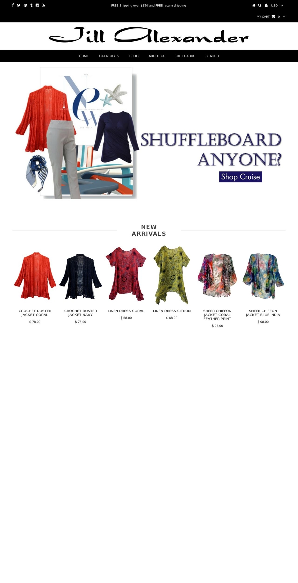 jillalexanderdesigns.com shopify website screenshot