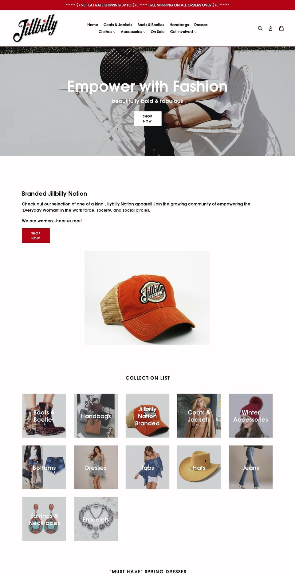 jillbillynation.com — Shopify storefront screenshot