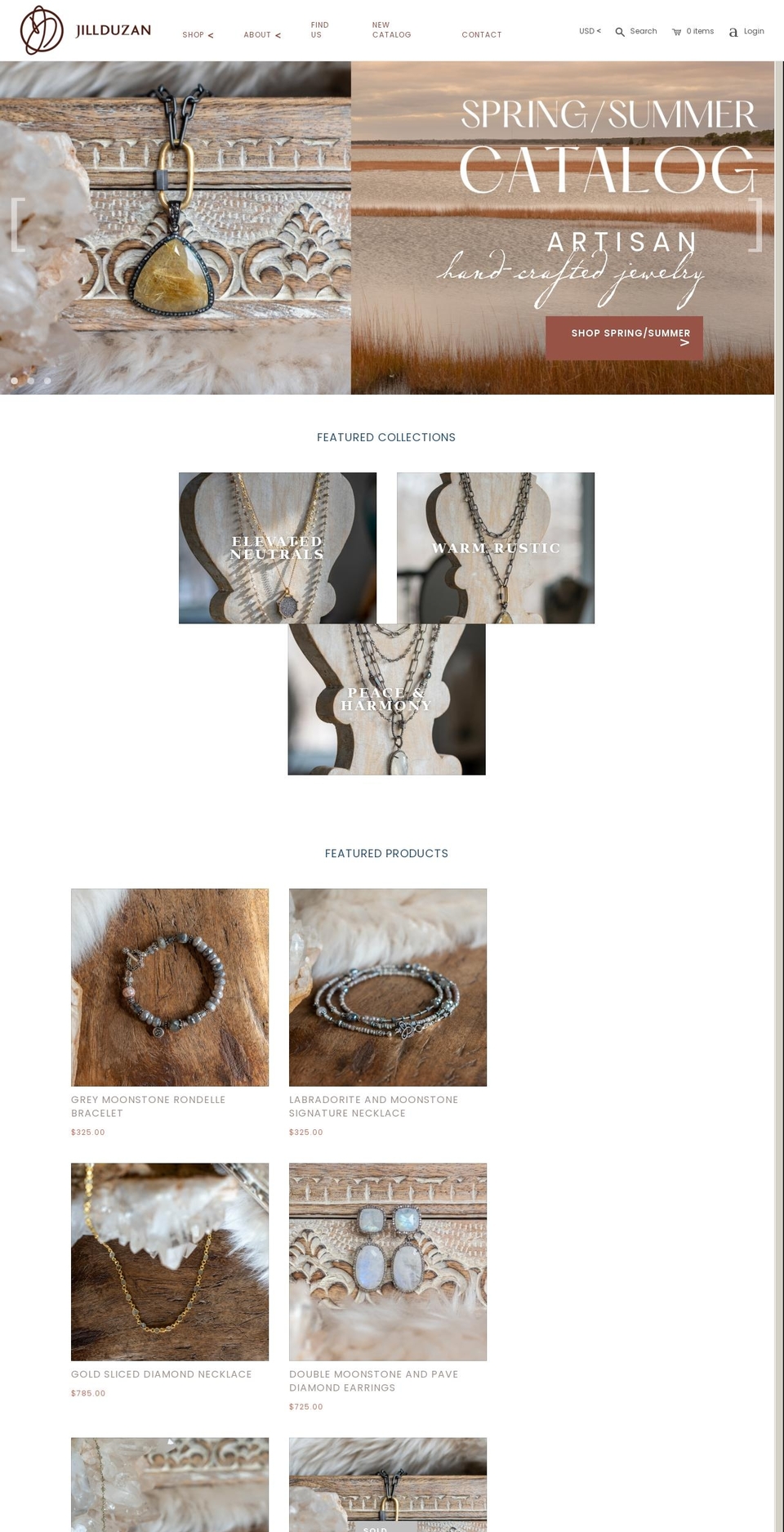 jillduzanjewelry.com — Shopify storefront screenshot