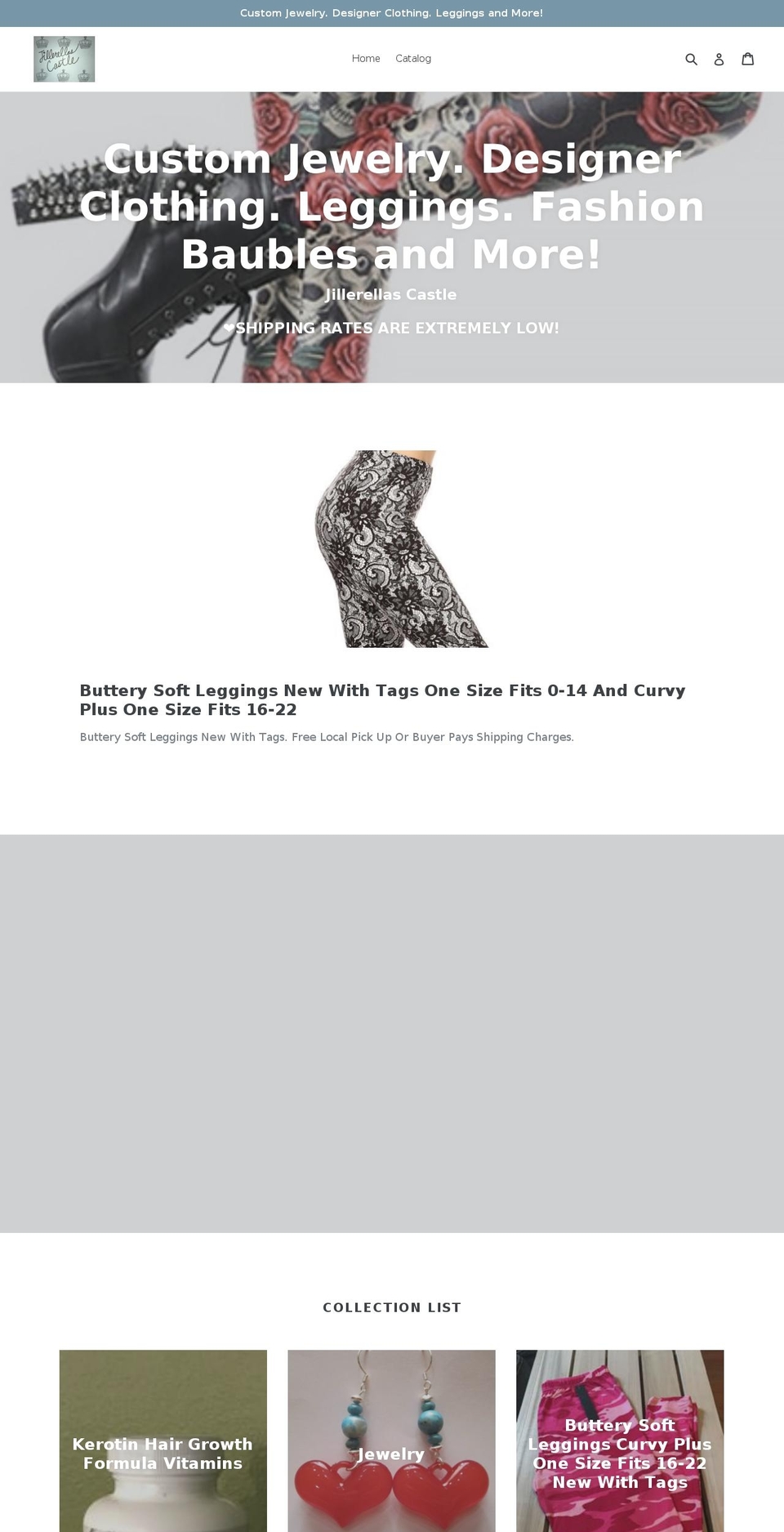 jillerellascastle.com — Shopify storefront screenshot