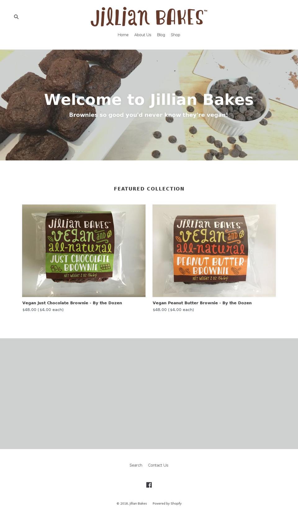 jillianbakes.com shopify website screenshot