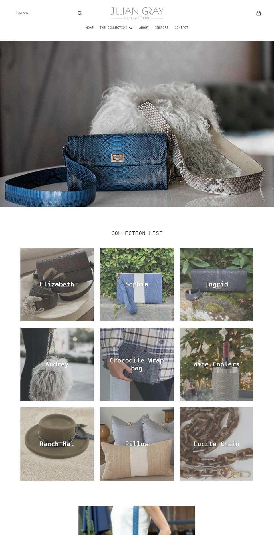 jilliangraycollection.com shopify website screenshot