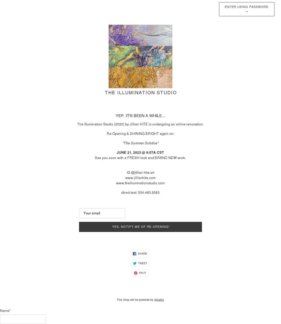 jillianhite.com — Shopify storefront screenshot